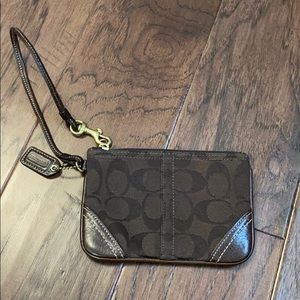COACH wristlet in brown